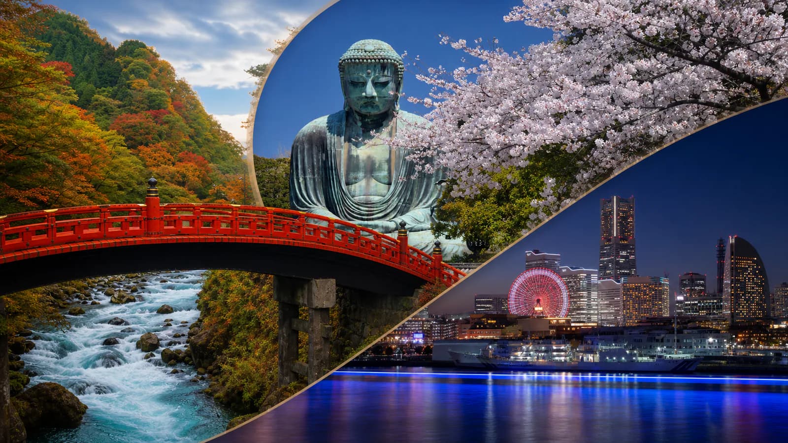 Collage de las excursiones de un día desde Tokio